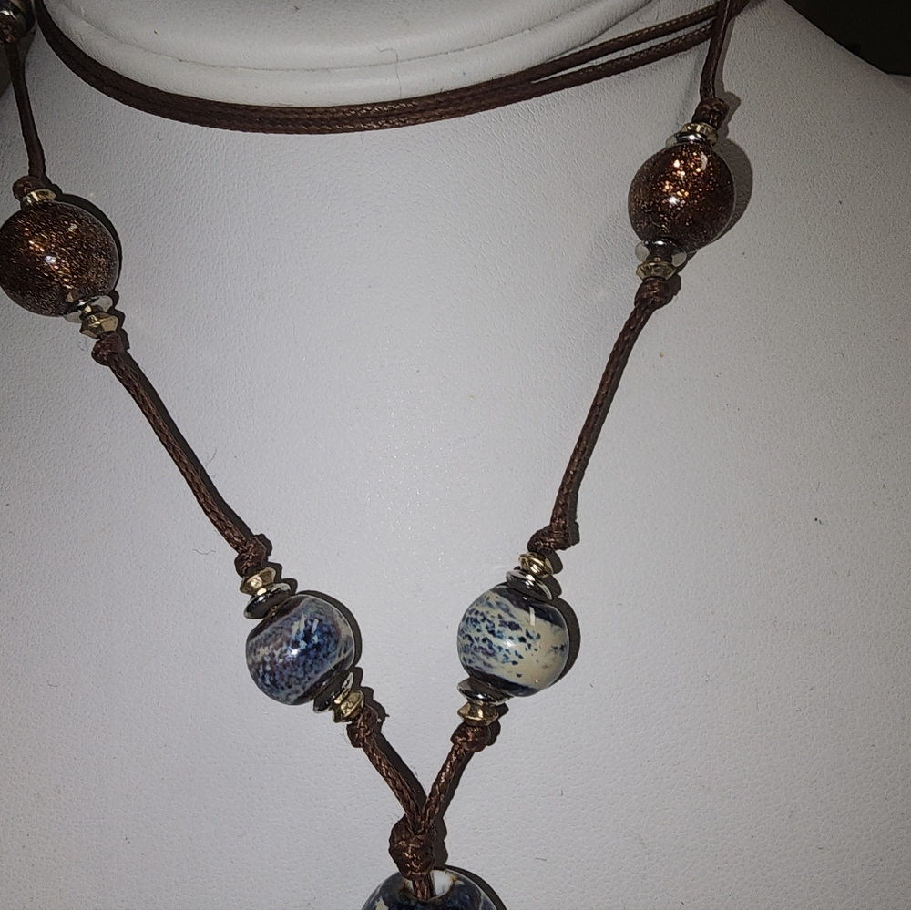 J.Jill Ceramic and Glass Tassel Necklace - Picture 4 of 10